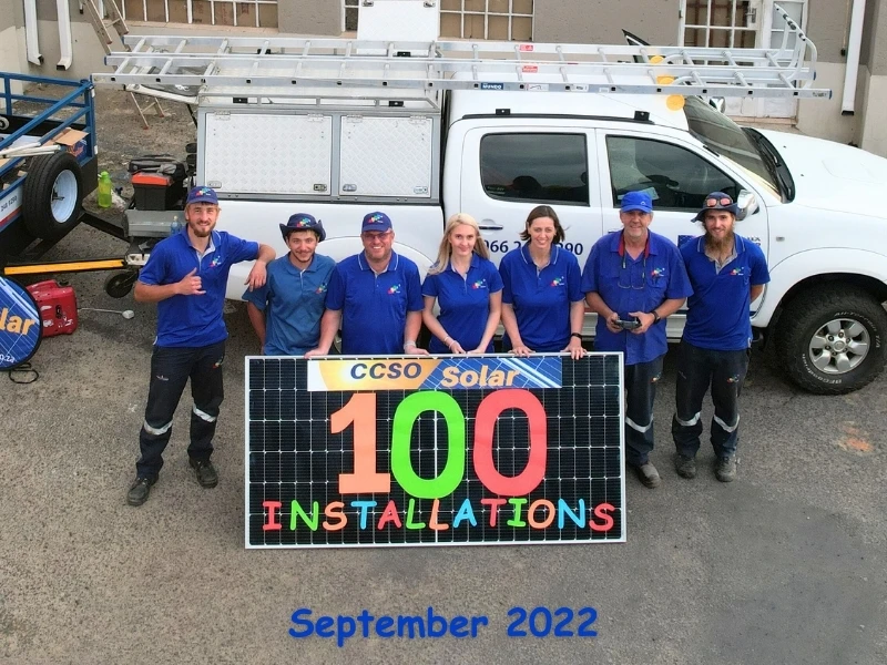 CCSO Solar celebrating installations