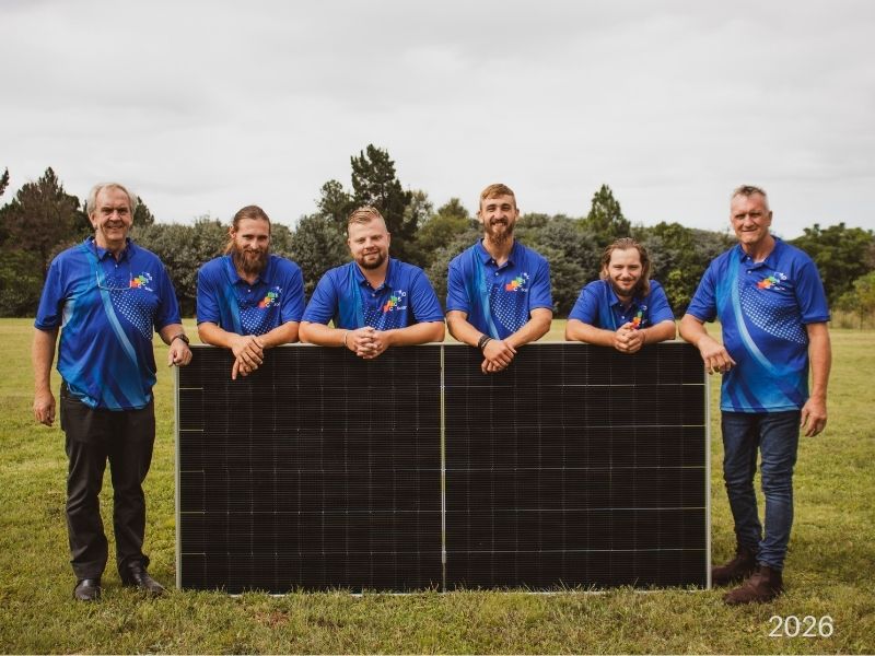 ccso solar installation team with solar panel